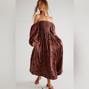Free People Dahlia Embroidered Dress